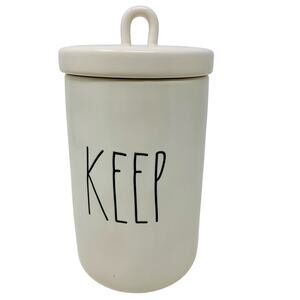 NEW Rae Dunn KEEP Canister Container Large White